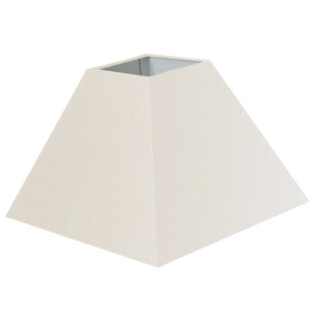 Abat-jour carré pyramide en coton blanc cassé