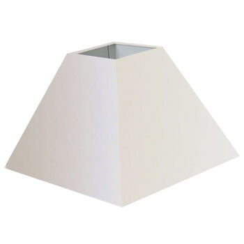 Abat-jour carré pyramide en coton blanc