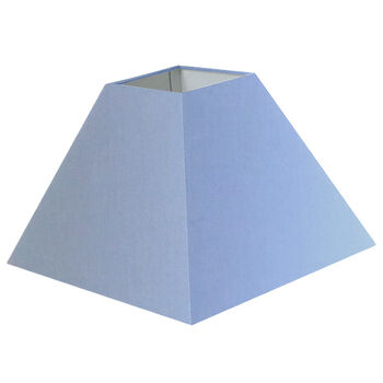 Abat-jour carré pyramide en coton bleu ciel