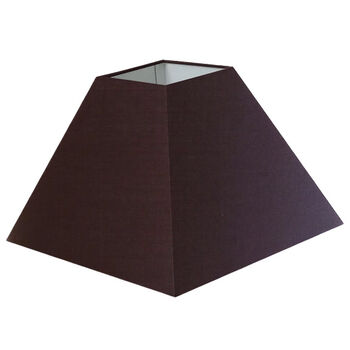 Abat-jour carré pyramide en coton chocolat