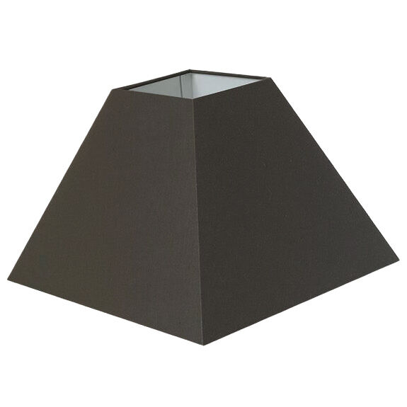 Abat-jour carré pyramide en coton kaki
