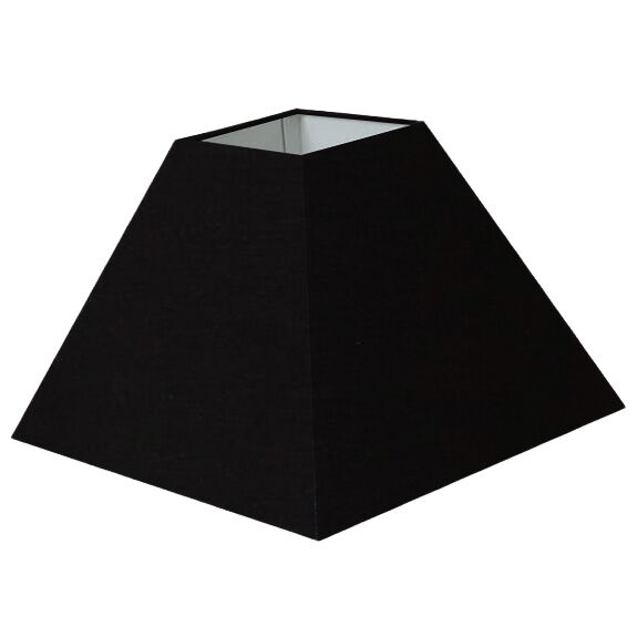 Abat-jour carré pyramide en coton noir