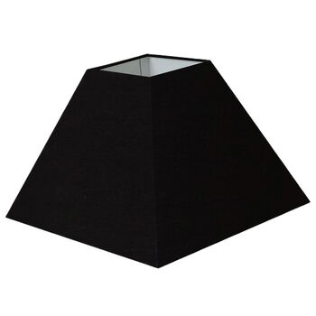 Abat-jour carré pyramide en coton noir