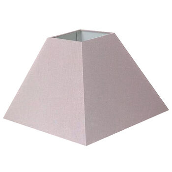 Abat-jour carré pyramide en coton rose pale