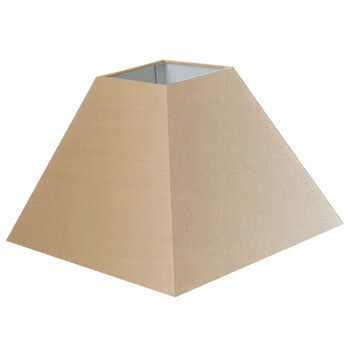 Abat-jour carré pyramide en coton sable