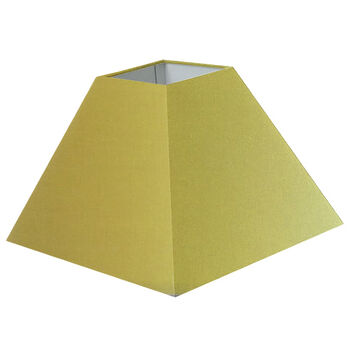 Abat-jour carré pyramide en coton vert anis