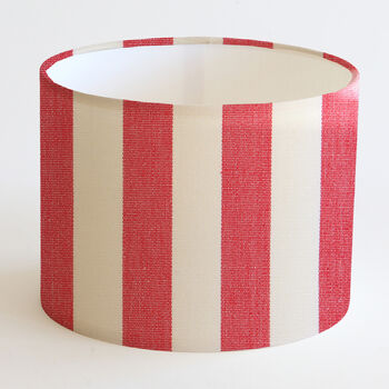 Abat-jour rond à rayure cerise