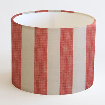 Abat-jour rond à rayure papaye