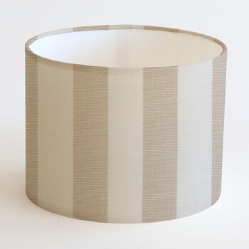 Abat-jour rond à rayure sable