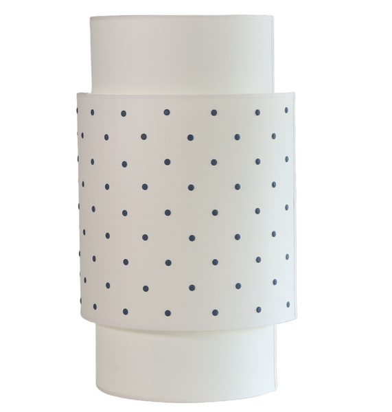 Applique à pois carreau bleu foncé