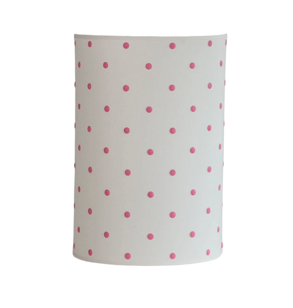 Applique à pois carreau rose