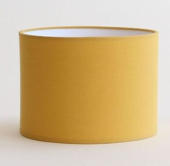 Abat-jour ovale en coton MOUTARDE