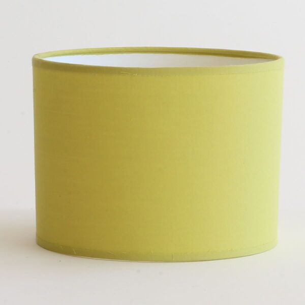 Abat-jour ovale en coton vert anis