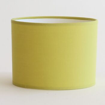 Abat-jour ovale en coton vert anis