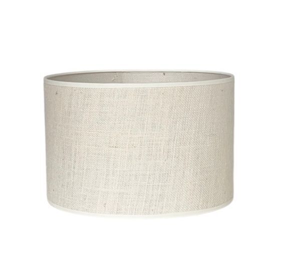 Abat-jour ovale en jute crème