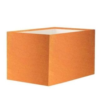 Abat-jour rectangle en soie orangeade