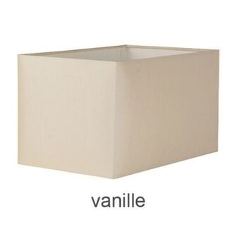 Abat-jour rectangle en soie vanille