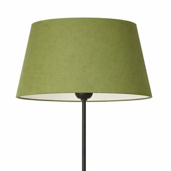 Abat-jour conique vert olive forme moderne en coton