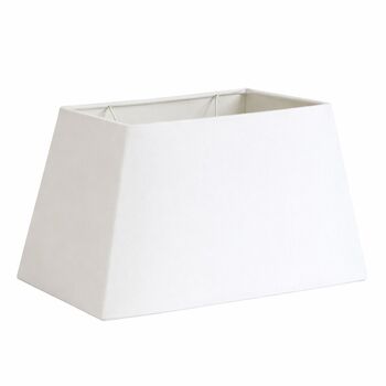 Abat-jour rectangle pyramide en coton blanc