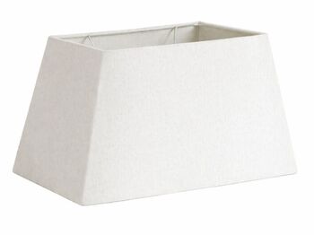 Abat-jour rectangle pyramide en coton blanc cassé