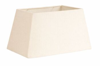 Abat-jour rectangle pyramide blanc en coton ivoire