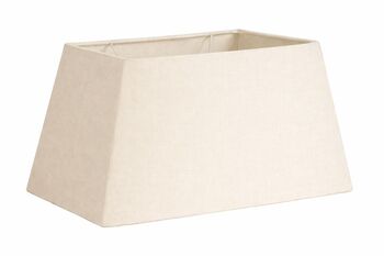 Abat-jour rectangle pyramide en coton beige clair