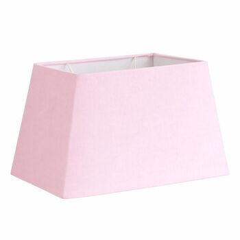 abat-jour rose pâle rectangle pyramide en coton