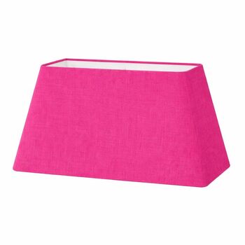 abat-jour rose fuschia rectangle pyramide en coton