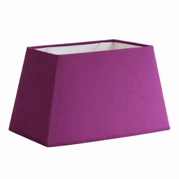 abat-jour aubergine rectangle pyramide en coton