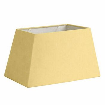 abat-jour jaune pâle rectangle pyramide en coton