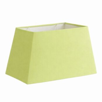 abat-jour vert anis rectangle pyramide en coton