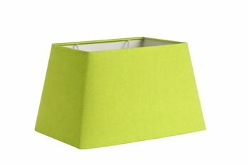 abat-jour vert pomme rectangle pyramide en coton