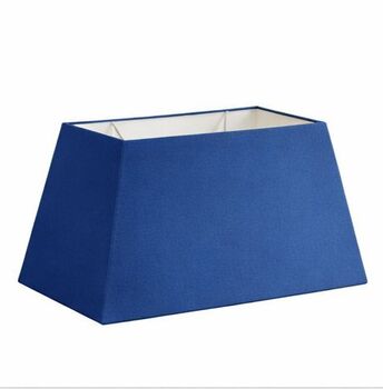 abat-jour bleu foncé rectangle pyramide en coton