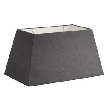 abat-jour gris souris rectangle pyramide en coton