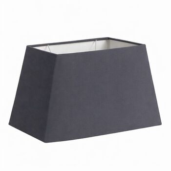 abat-jour gris ardoise rectangle pyramide en coton