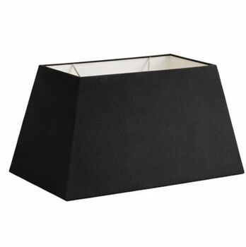 abat-jour noir rectangle pyramide en coton