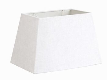 abat-jour lin blanc rectangle pyramide