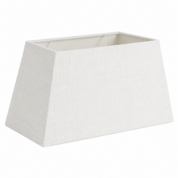abat-jour lin blanc rectangle pyramide