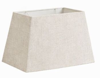abat-jour lin naturel rectangle pyramide