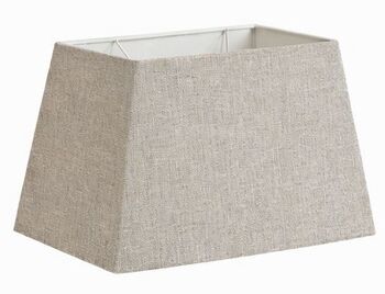 abat-jour lin taupe rectangle pyramide