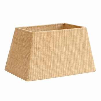 abat-jour raphia brun rectangle pyramide