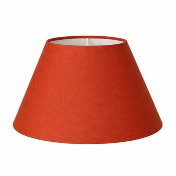 Abat-jour conique en coton terracotta