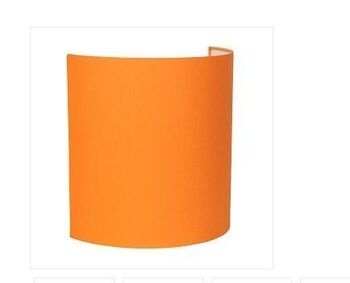 Applique ronde en coton orange