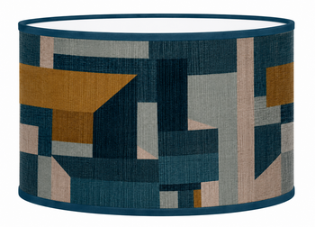 Abat-jour rond en papier mosaïque graphique