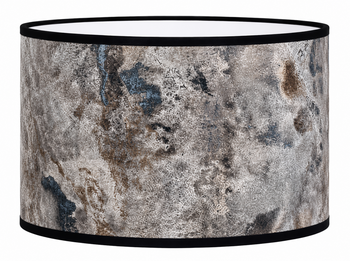 Abat-jour rond en papier gravier bordure noir
