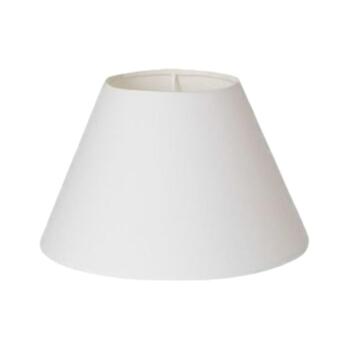 Abat-jour conique en coton blanc