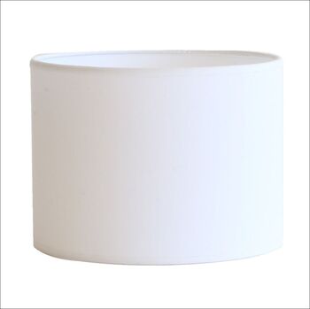 Abat-jour rond en coton Blanc — 15 cm