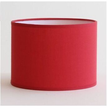 Abat-jour rond en coton rouge 20 CM