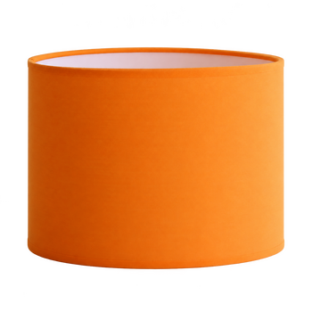 Abat-jour rond en coton orange 25 CM