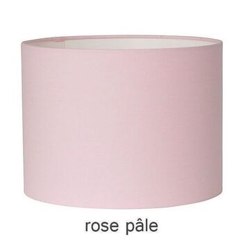 Abat-jour rond en coton rose pâle 30 CM